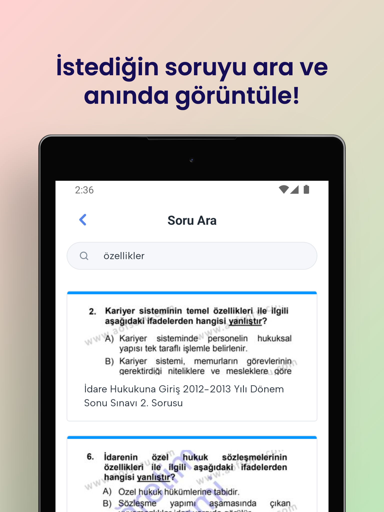 AÖF Soru Screenshot 13