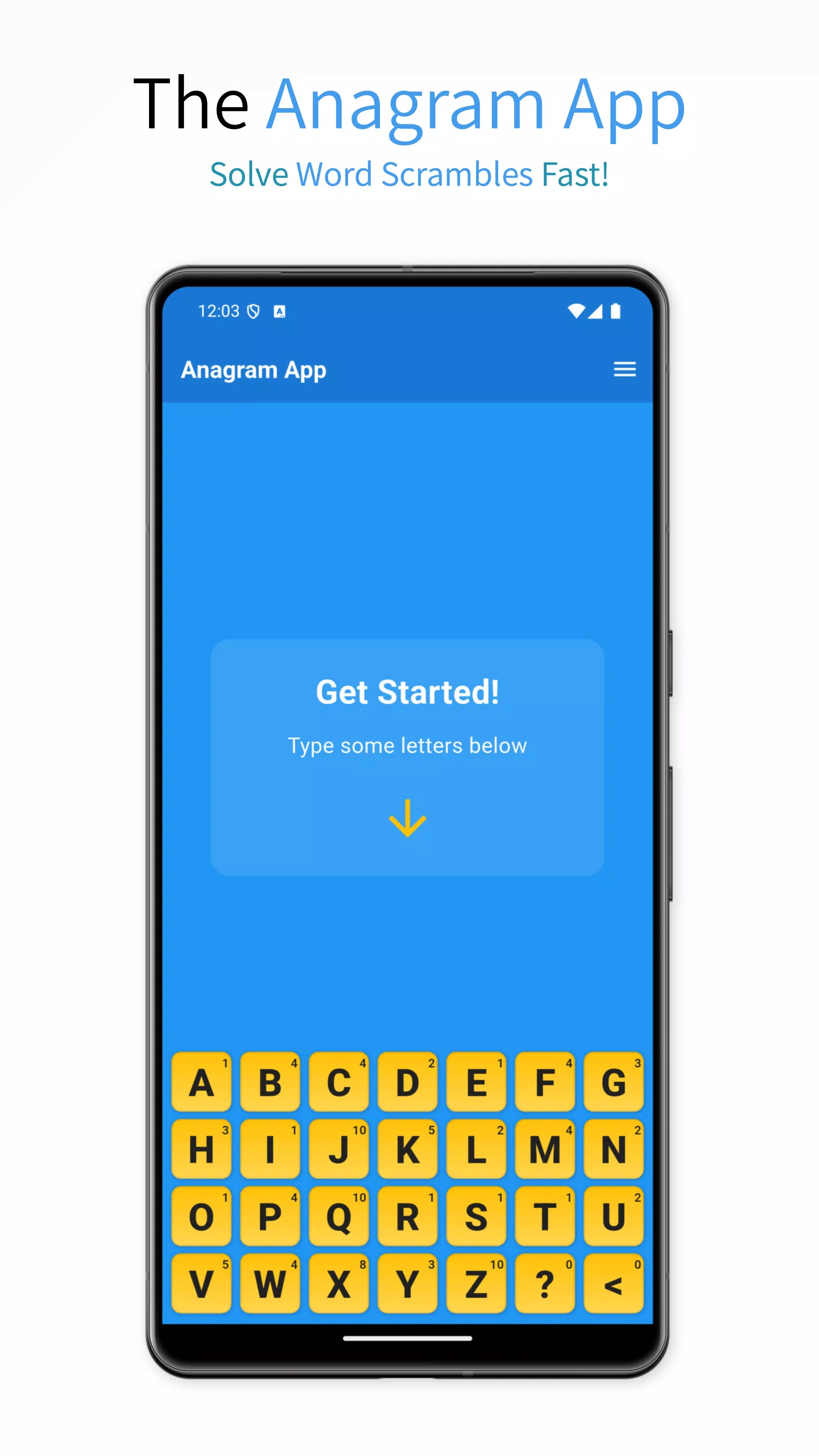 Anagram App Screenshot 1