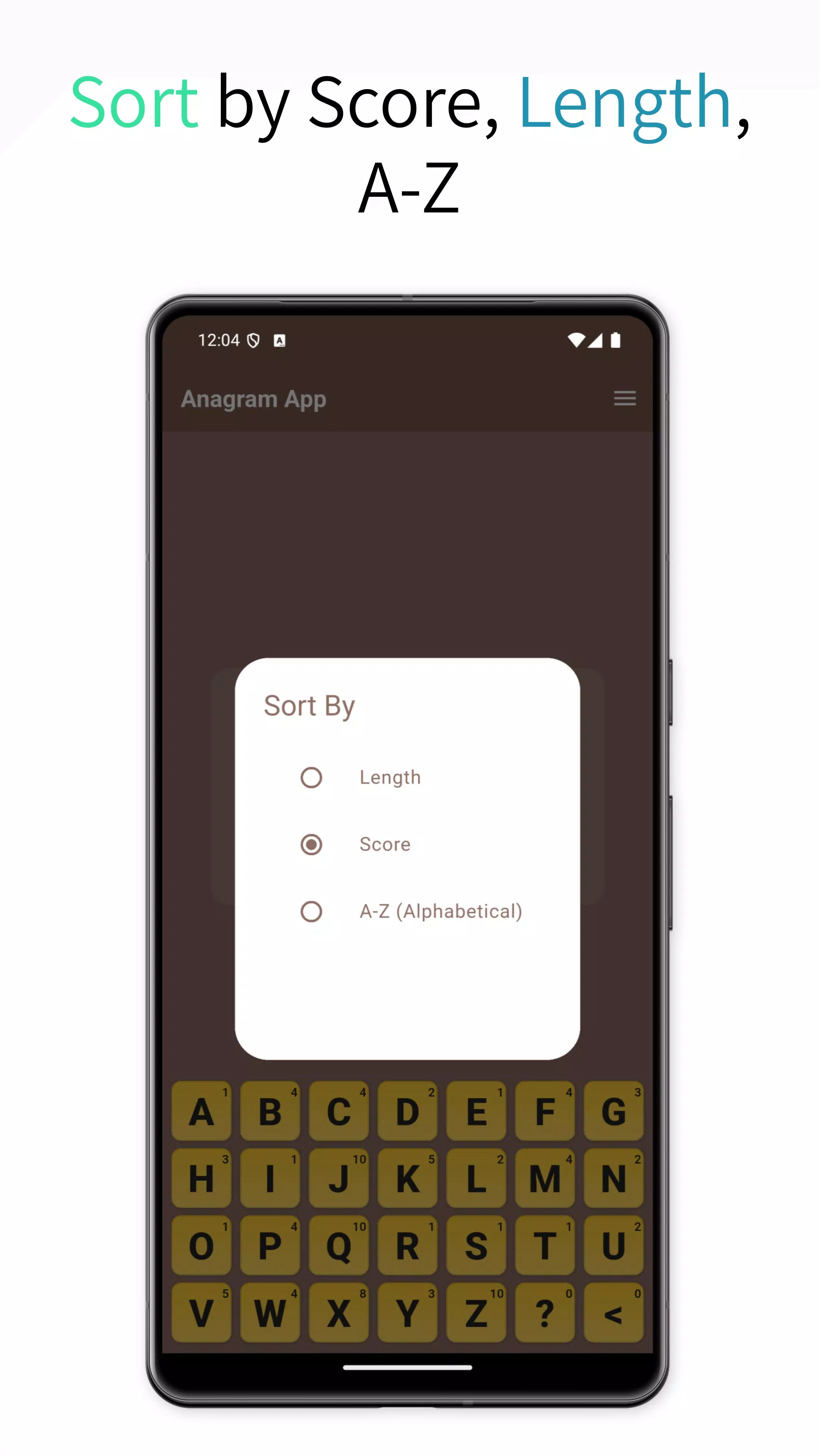 Anagram App Screenshot 2
