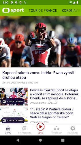 ČT sport Screenshot 2