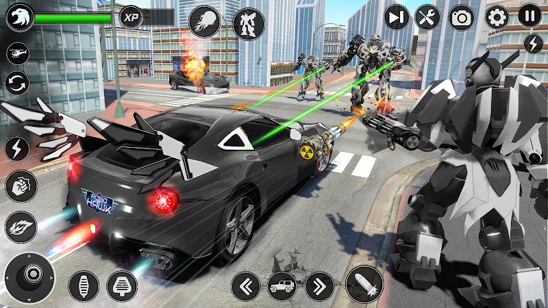Flying Hawk Robot Car Games Screenshot 4