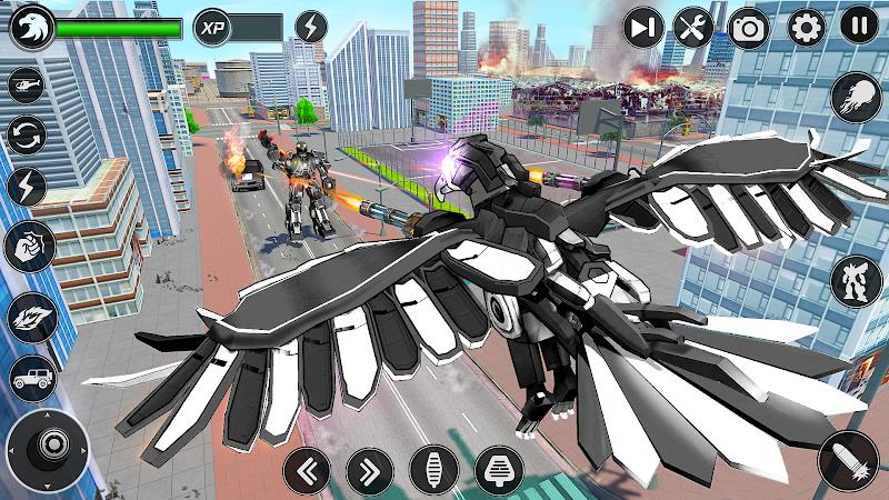 Flying Hawk Robot Car Games Screenshot 6