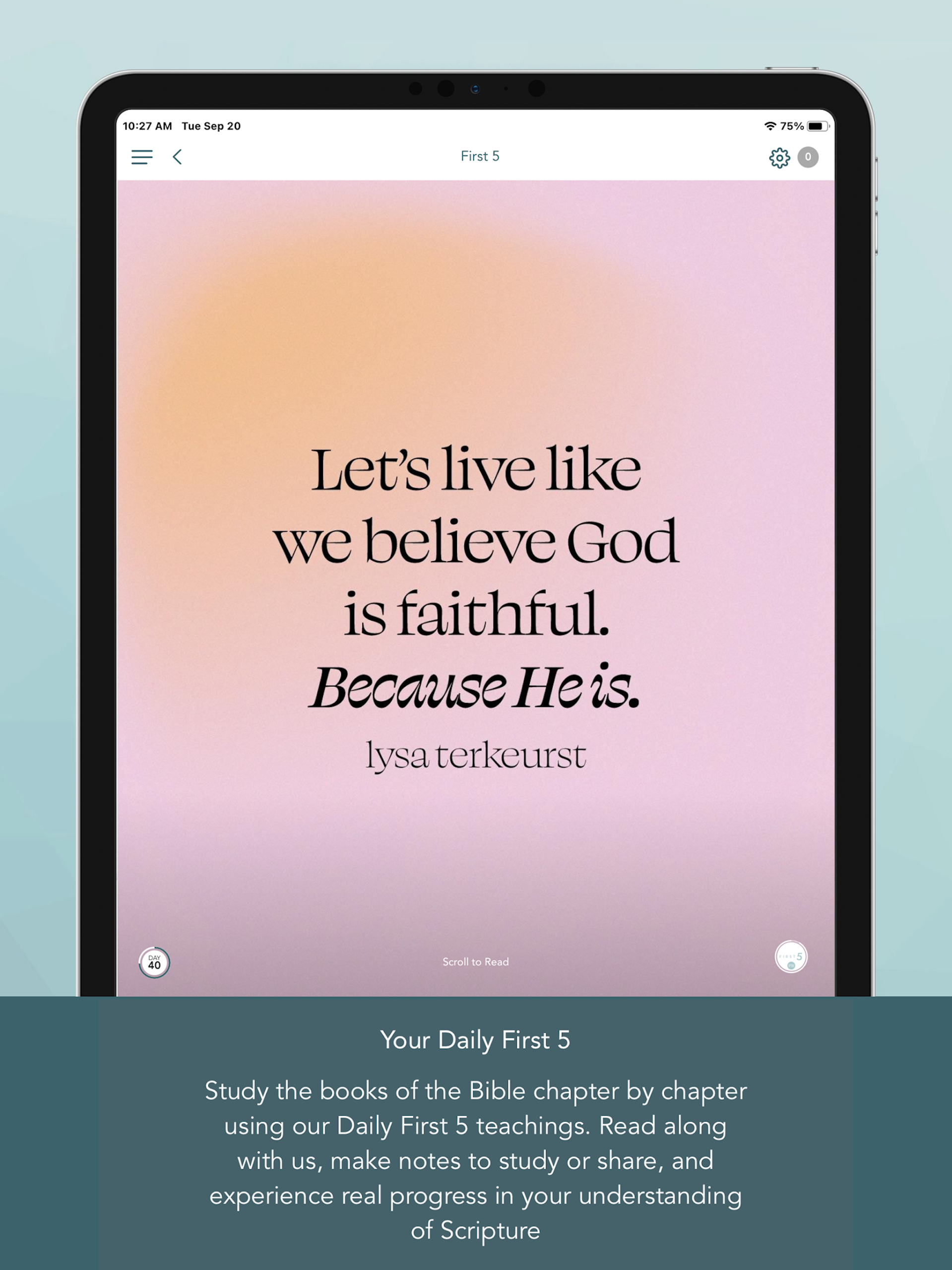 First 5 Screenshot 4