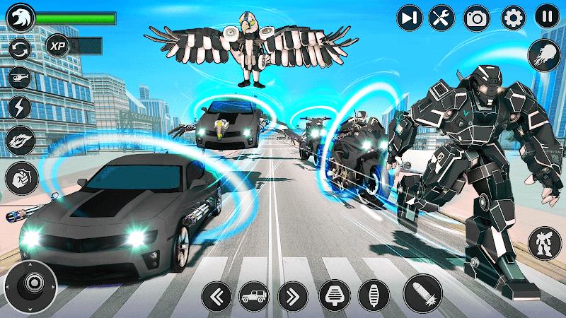 Flying Hawk Robot Car Games Screenshot 7