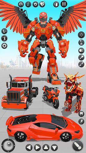 Flying Hawk Robot Car Games Screenshot 8