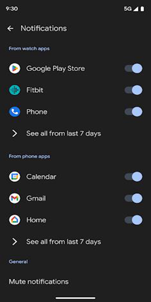 Google Pixel Watch Screenshot 3