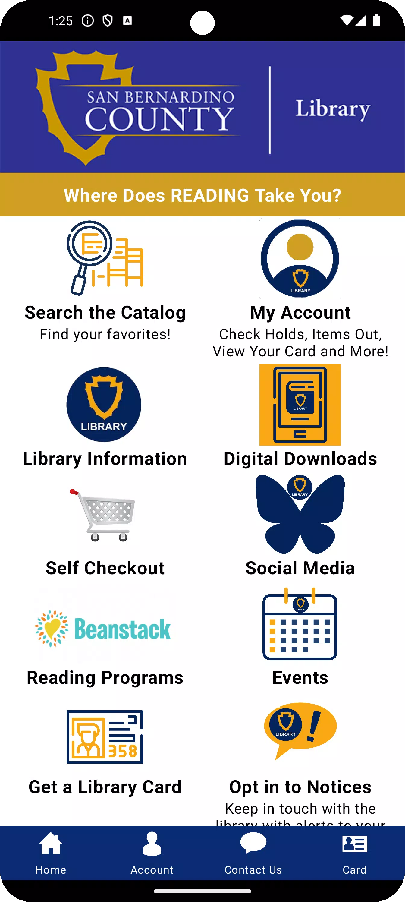 San Bernardino County Library Screenshot 1