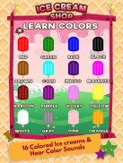 Learning Colours Ice Cream Games - Colors Kids App Screenshot 1