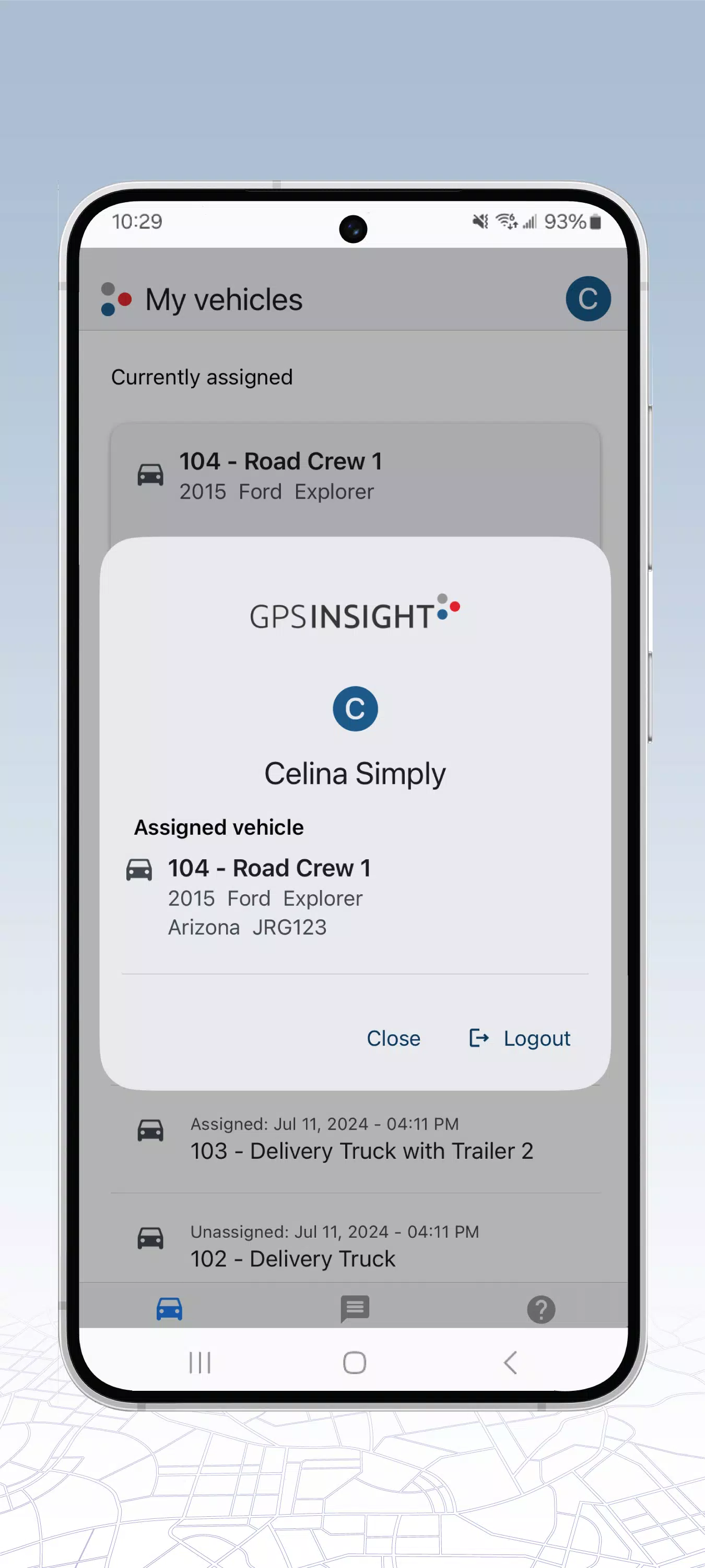GPS Insight Driver Screenshot 2