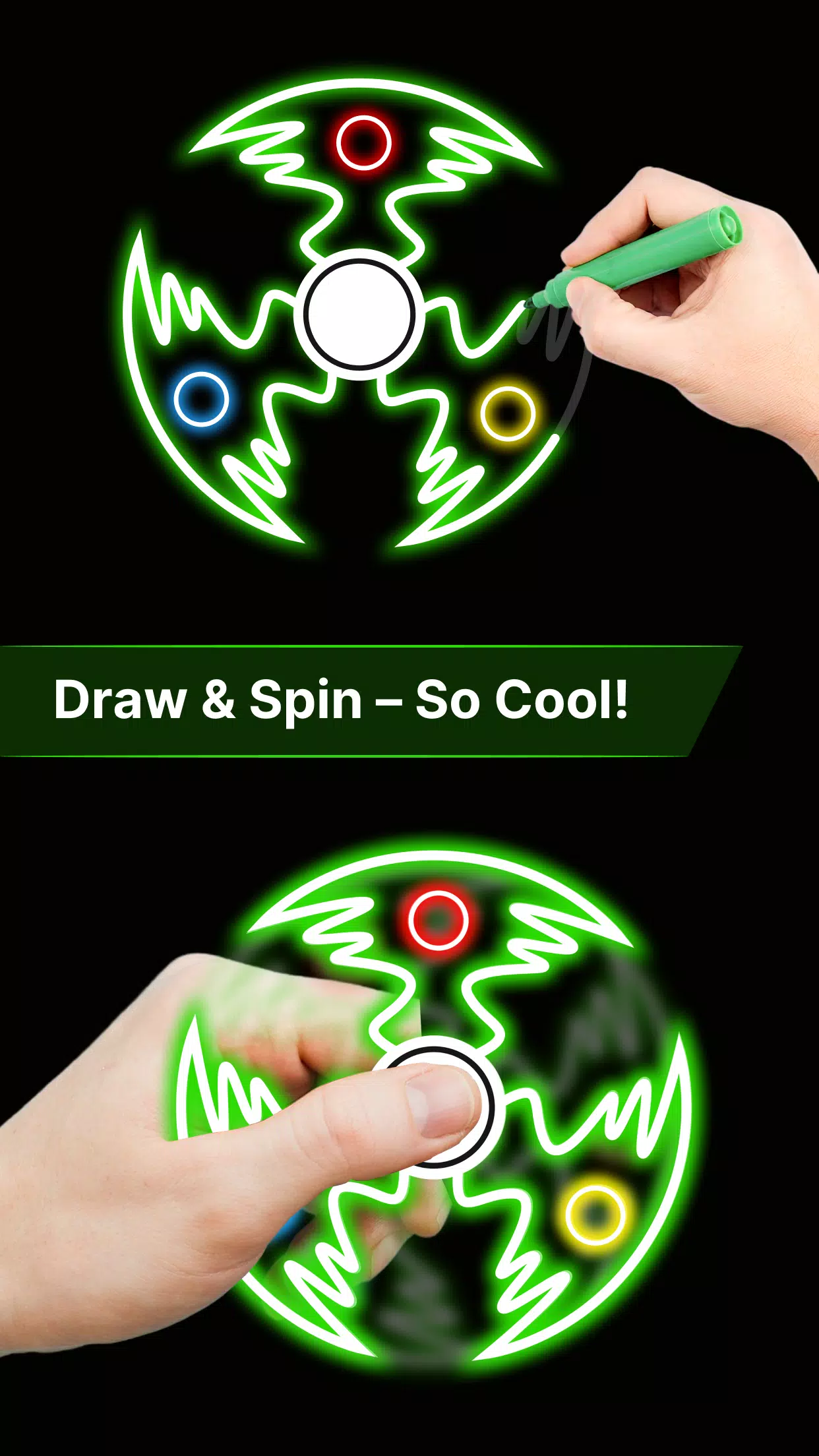Finger Spinner: Glow Art Draw Screenshot 8