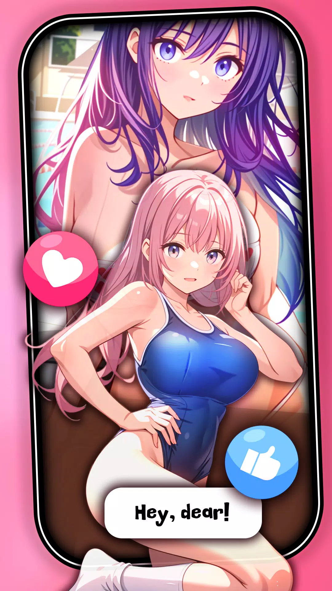 Anime Girlfriend Harem GalGame Screenshot 1