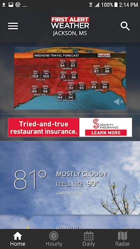 WLBT First Alert Weather Screenshot 1