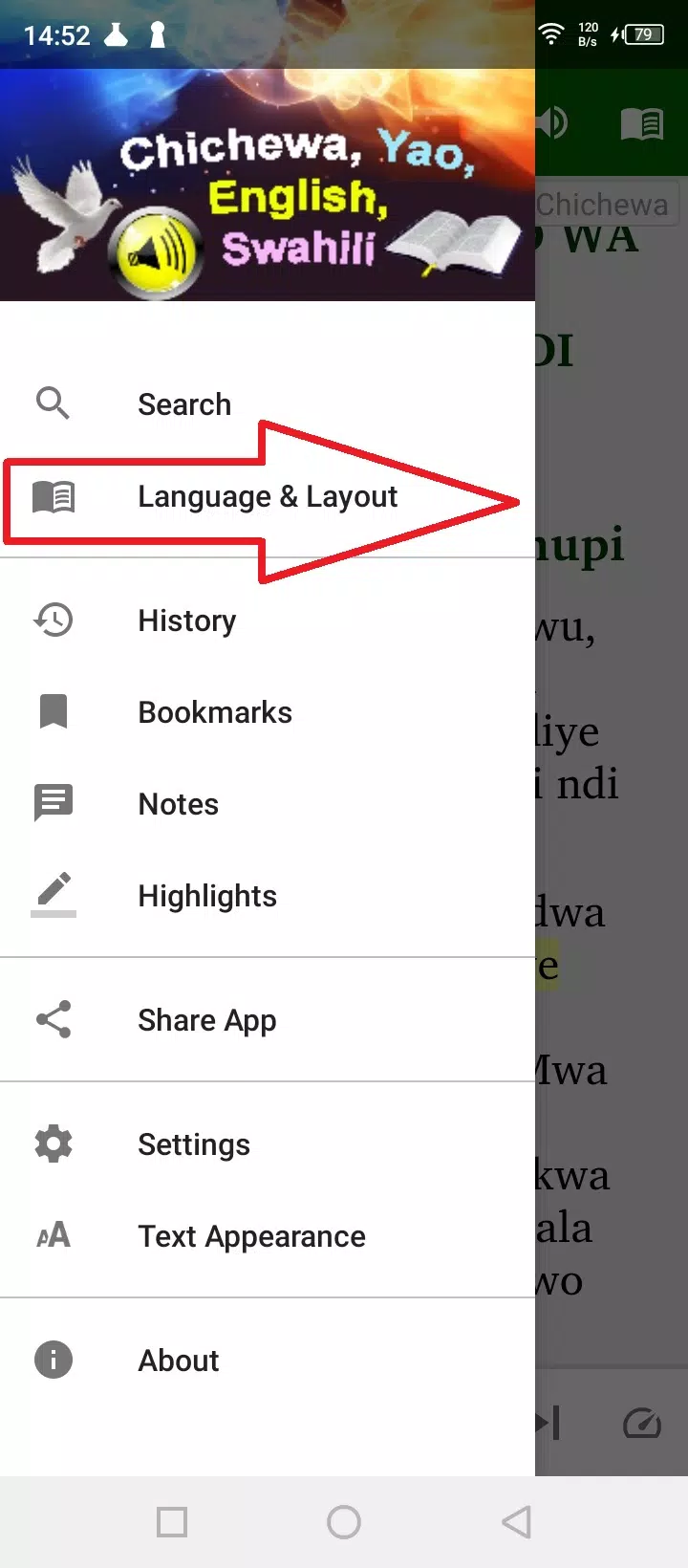 Chichewa Yao English Swahili Screenshot 3