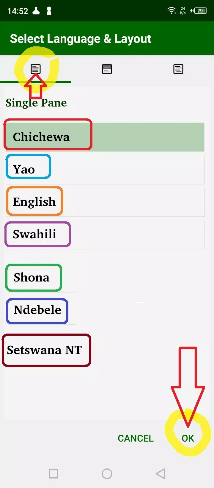 Chichewa Yao English Swahili Screenshot 4