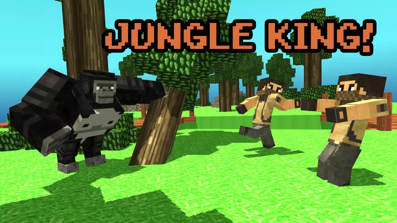 Blocky Wild Park: Gorilla Bash Screenshot 1