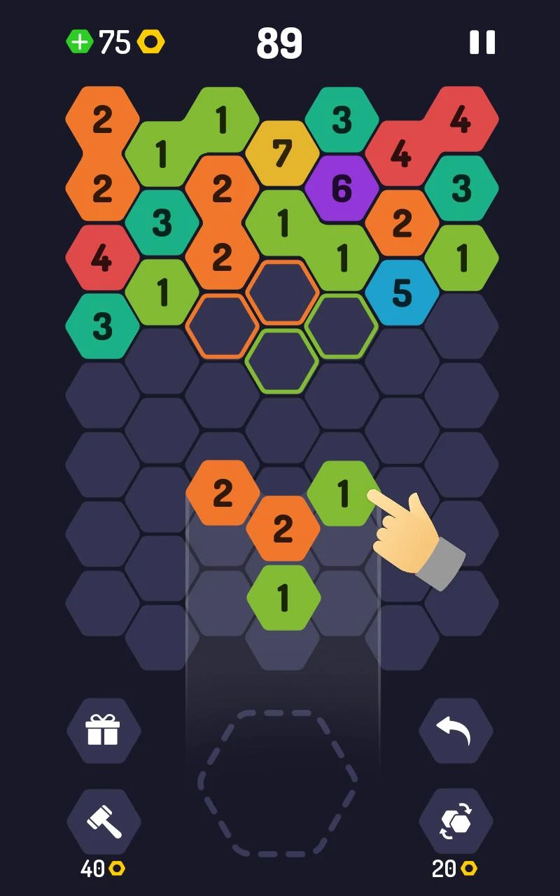 UP 9 Hexa Puzzle! Merge em all Screenshot 2