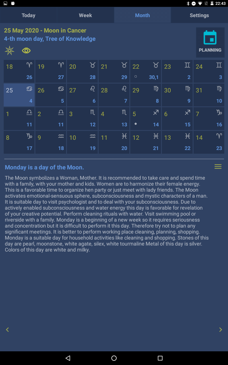 Lunar calendar Dara-Lite Screenshot 8