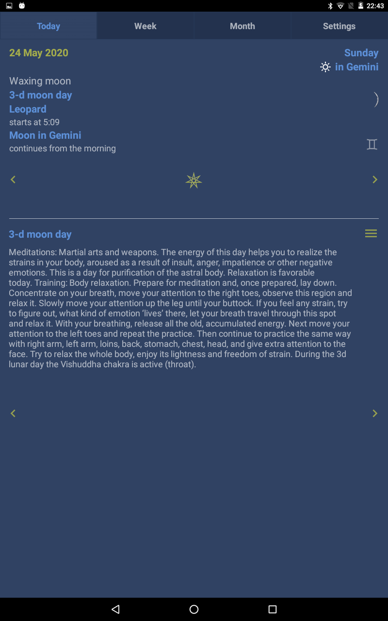 Lunar calendar Dara-Lite Screenshot 6