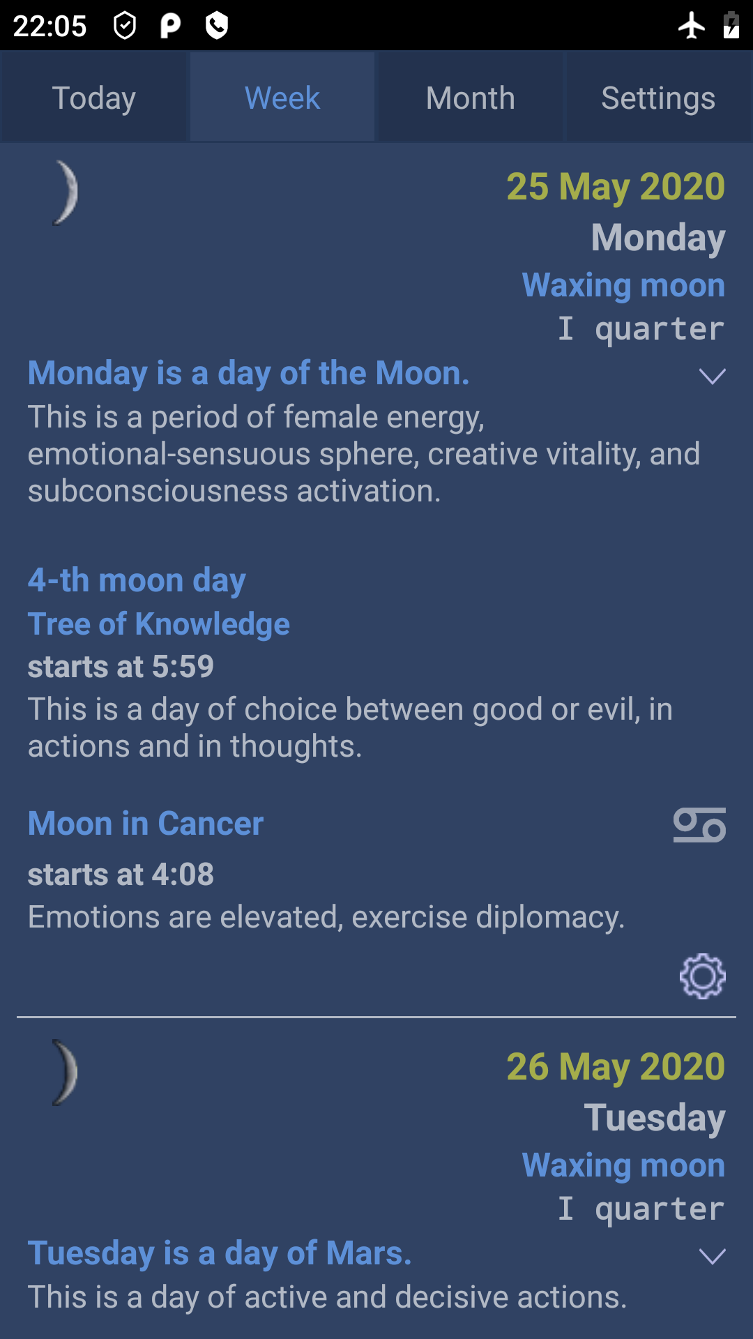 Lunar calendar Dara-Lite Screenshot 2