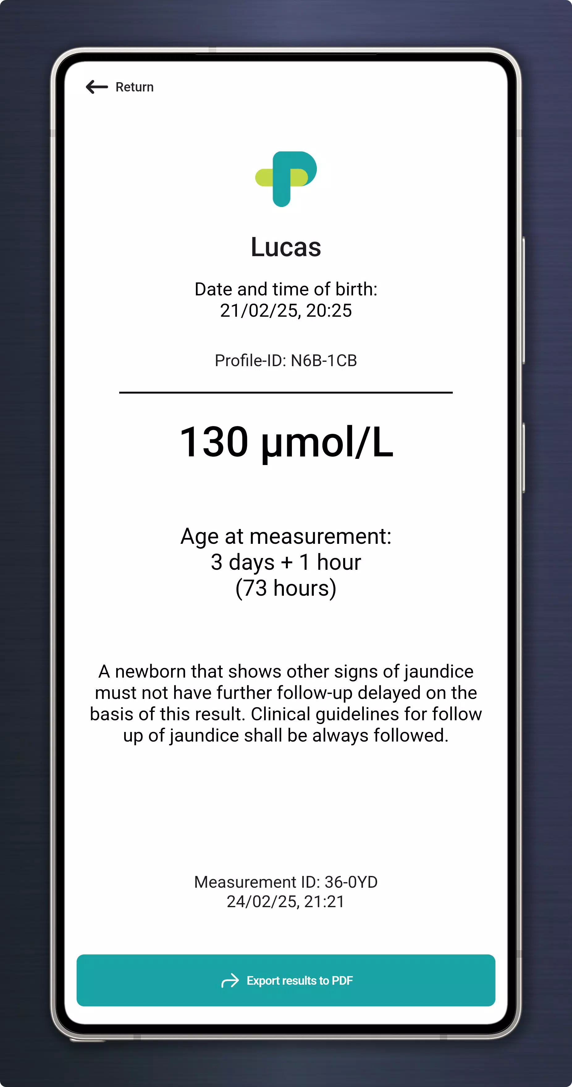 Picterus Jaundice Pro Screenshot 1