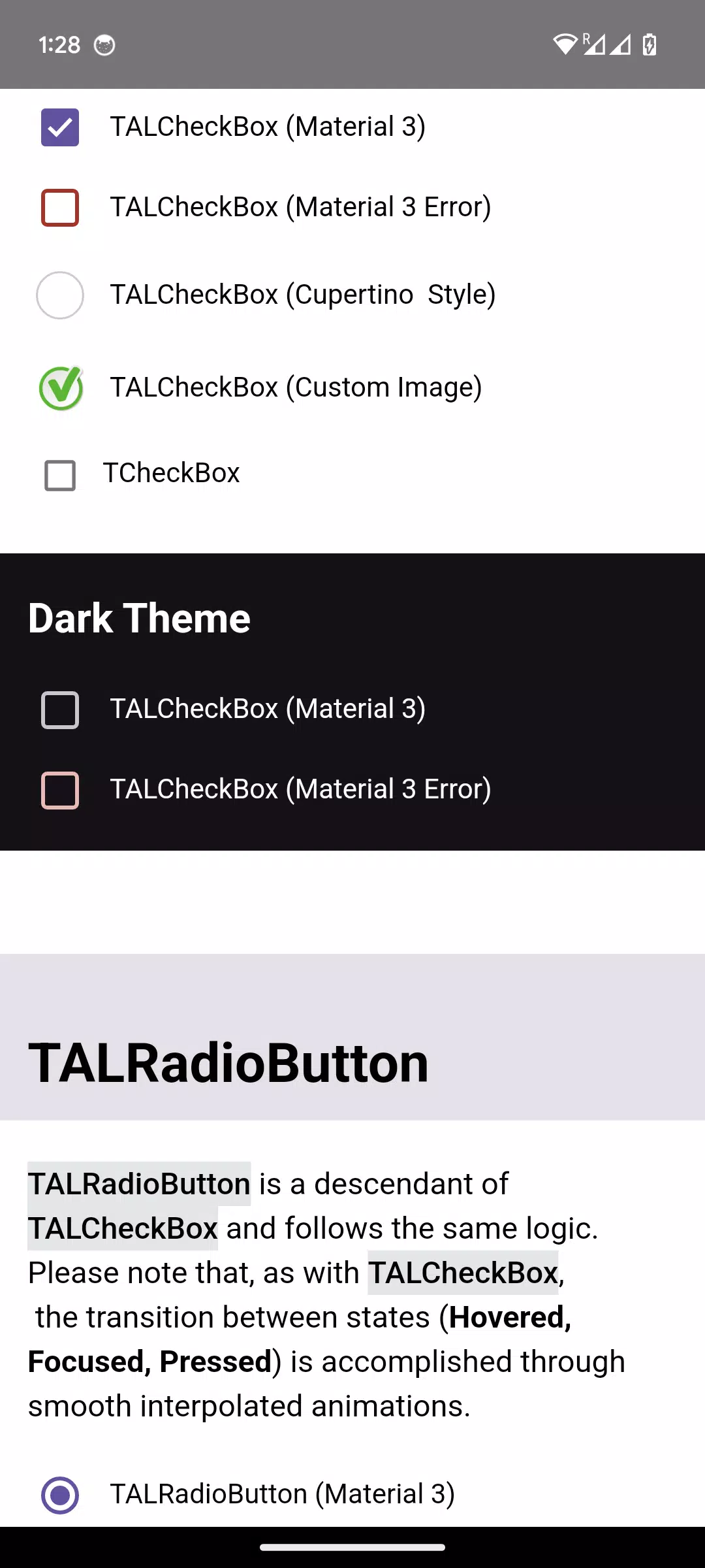 Alcinoe Firemonkey Controls Screenshot 7