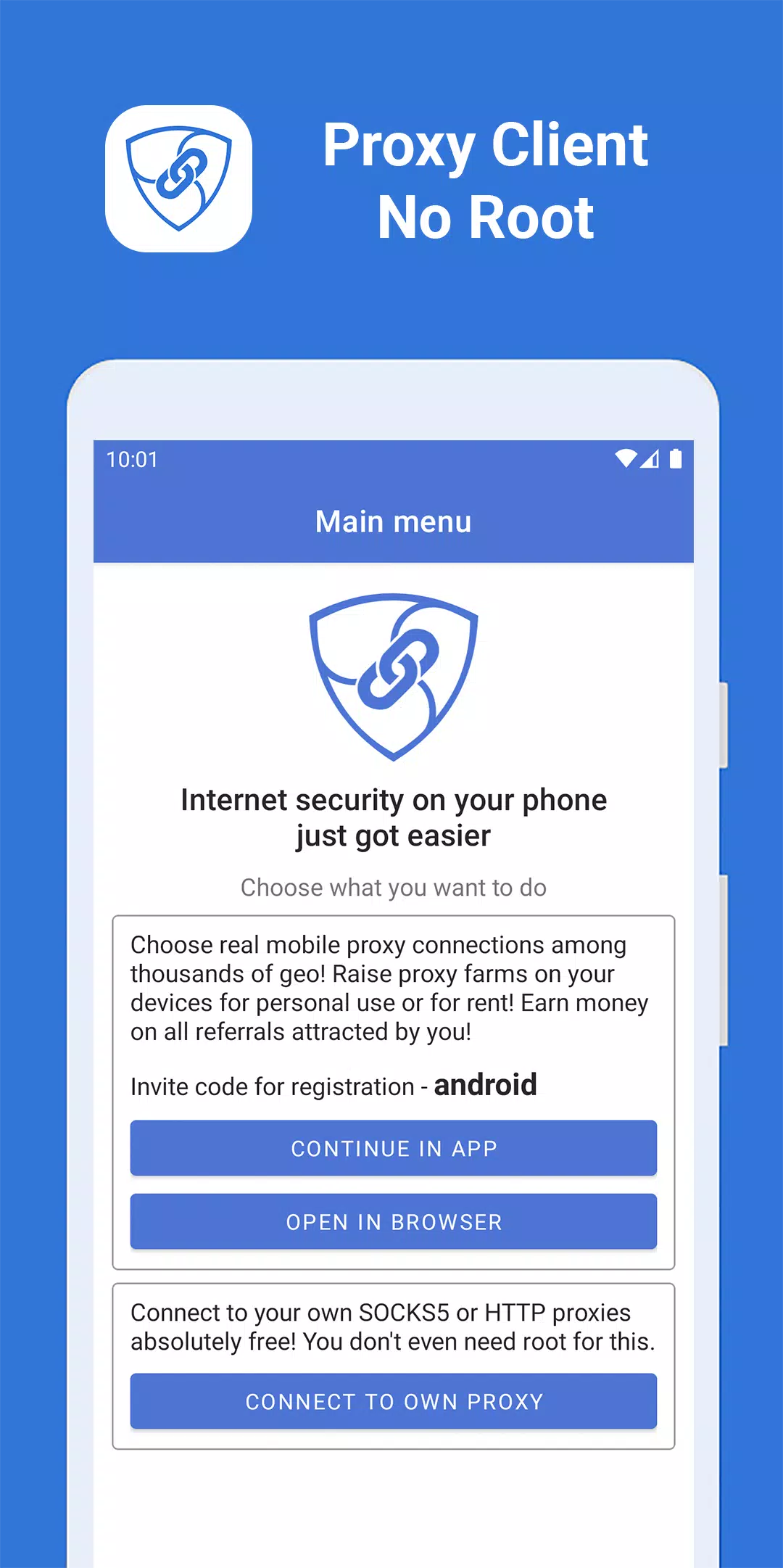 Proxy Client - No Root Screenshot 1