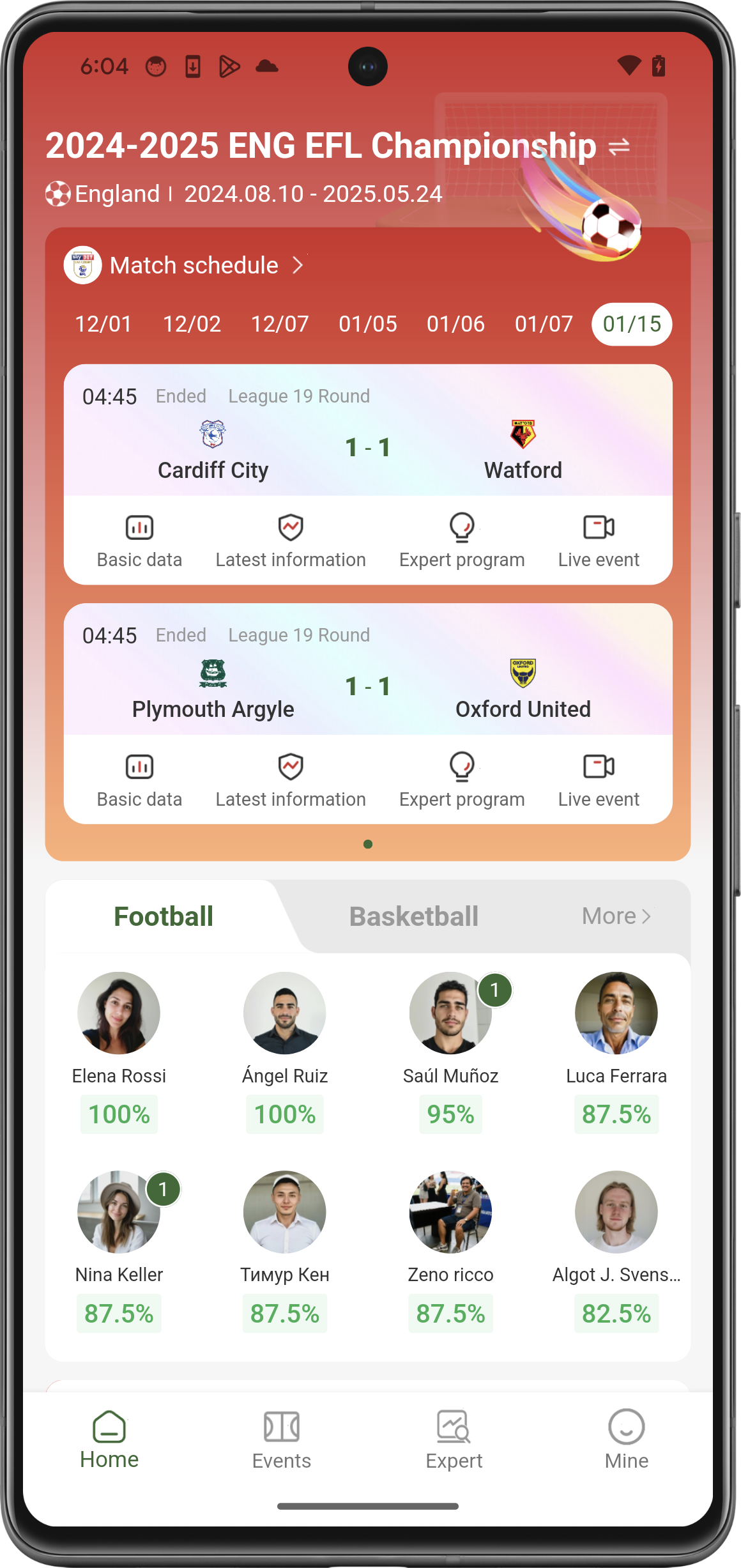 Fotbas Score Screenshot 1