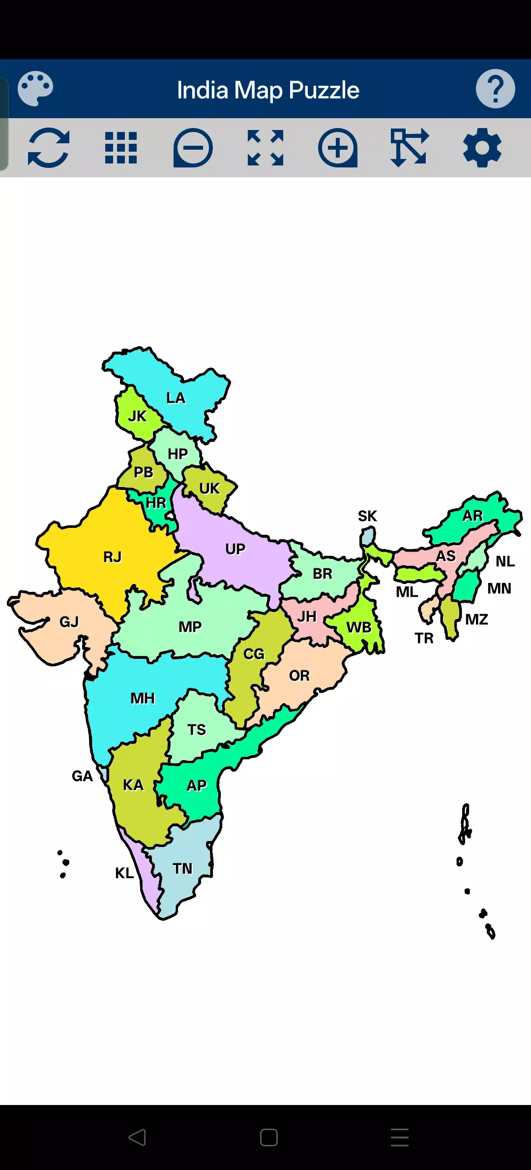 India Map Puzzle Screenshot 1