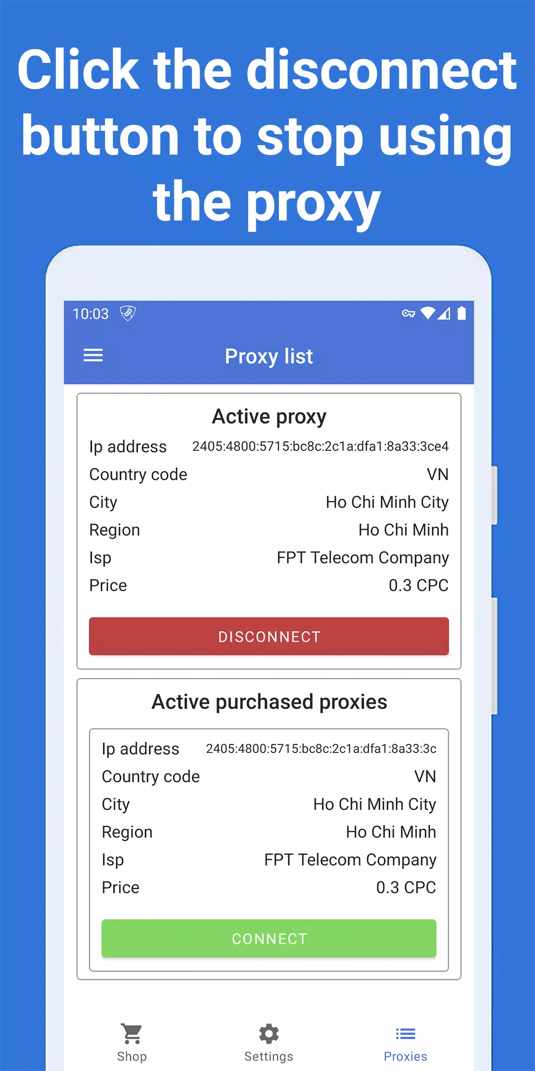 Proxy Client - No Root Screenshot 4