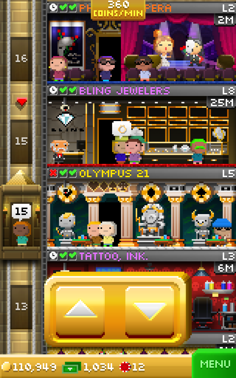 Tiny Tower Vegas Screenshot 3