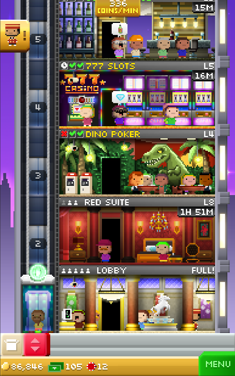 Tiny Tower Vegas Screenshot 1