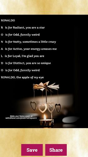 Name Meanings Poem Generator Screenshot 3