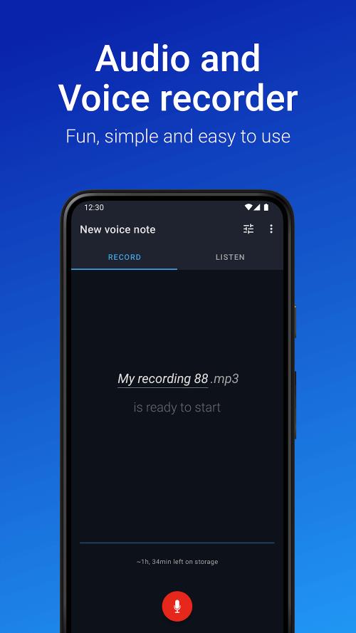 Easy Voice Recorder Screenshot 1