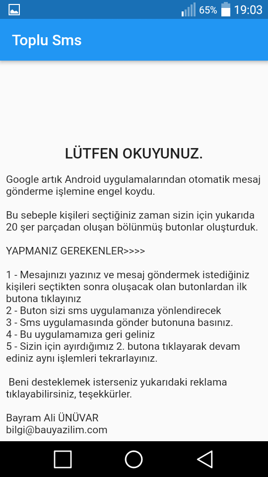 Toplu SMS Screenshot 7