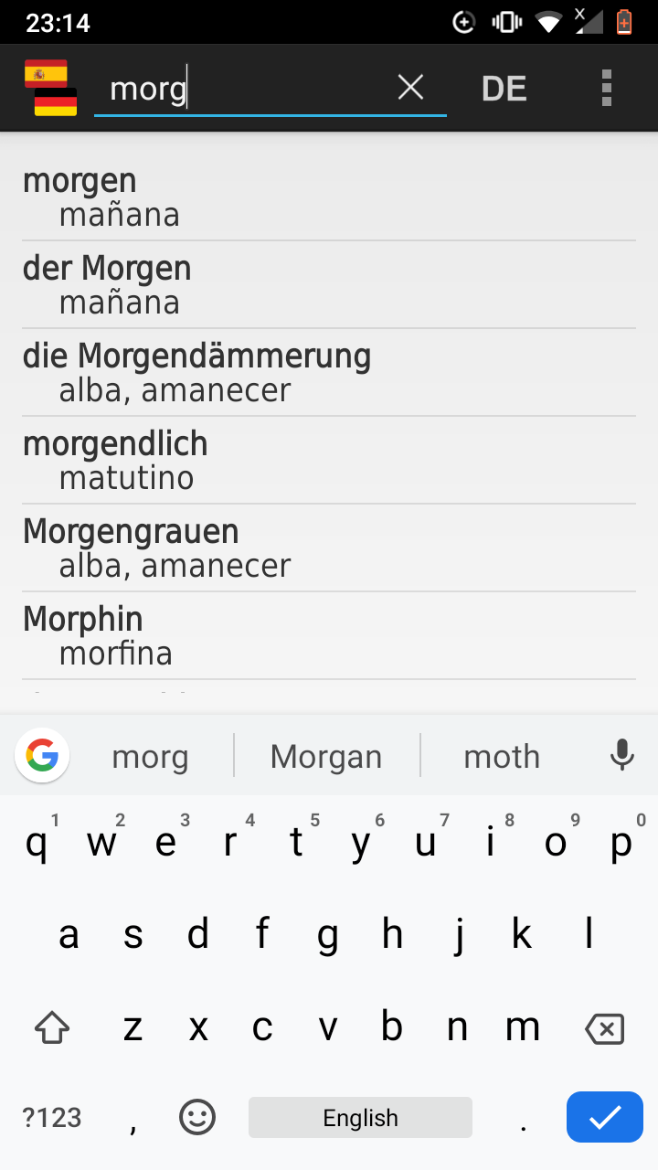 Spanish - German Offline Dict Screenshot 1