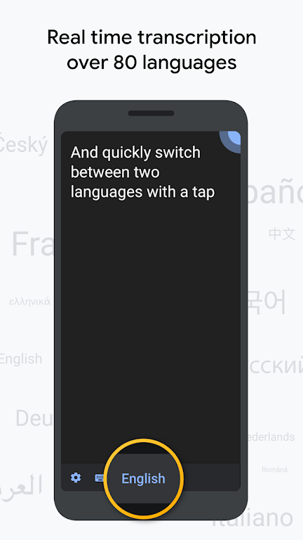 Live Transcribe & Notification Screenshot 1