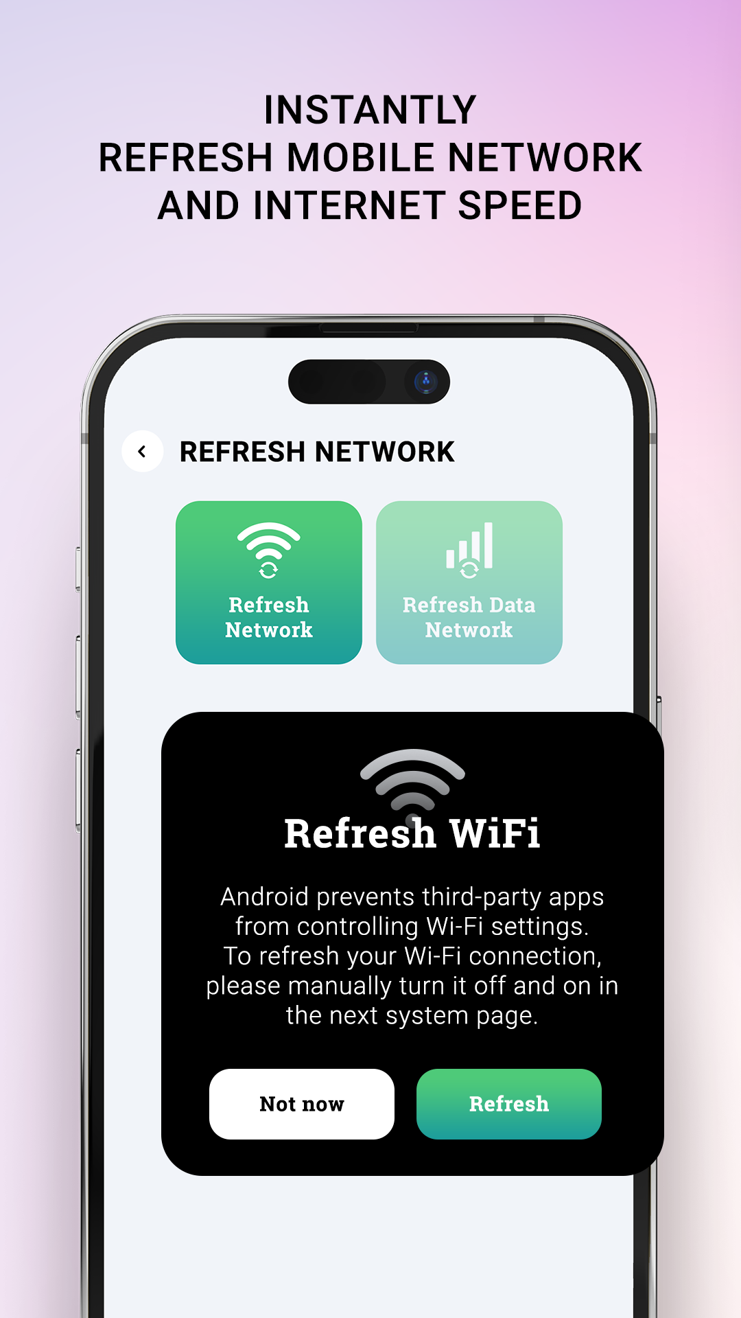 Network Signal Refresh & Test Screenshot 1