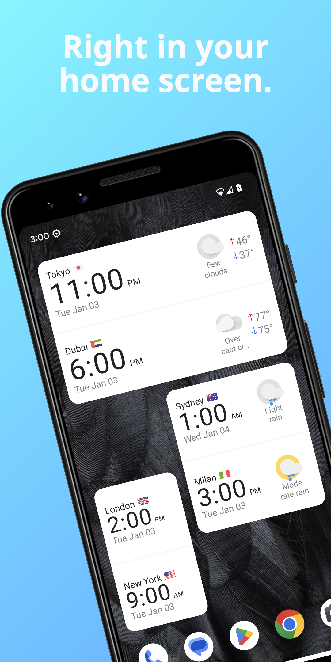 World Clock - Timezones Widget Screenshot 2