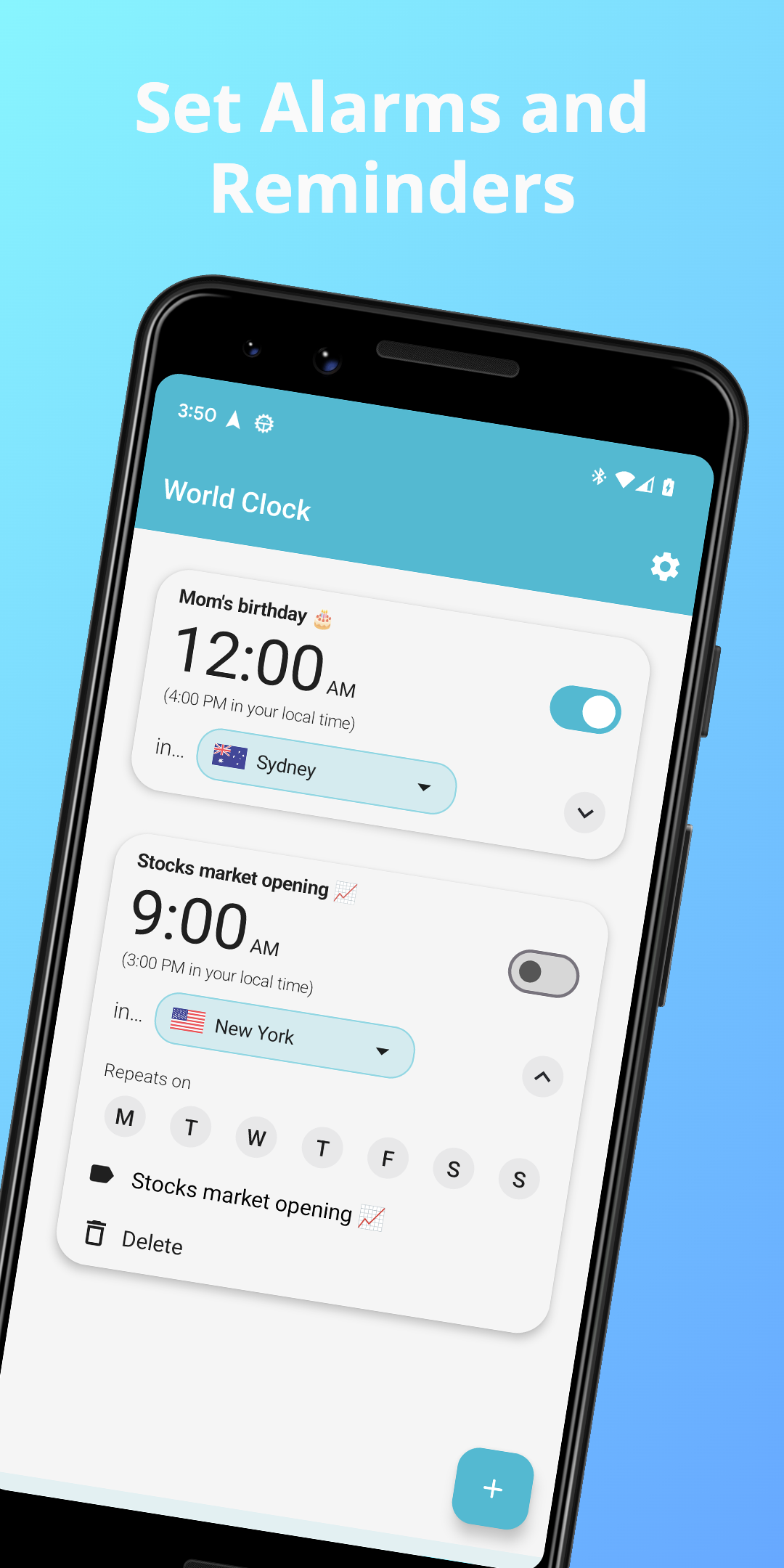 World Clock - Timezones Widget Screenshot 3