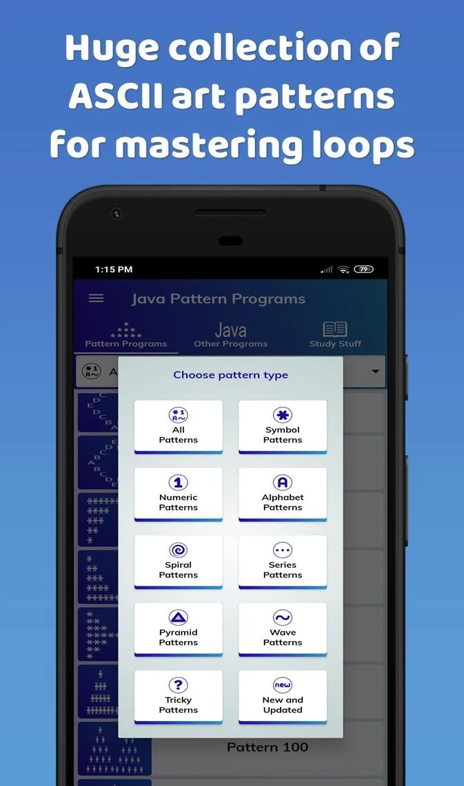 Pattern Programs for Java Screenshot 2