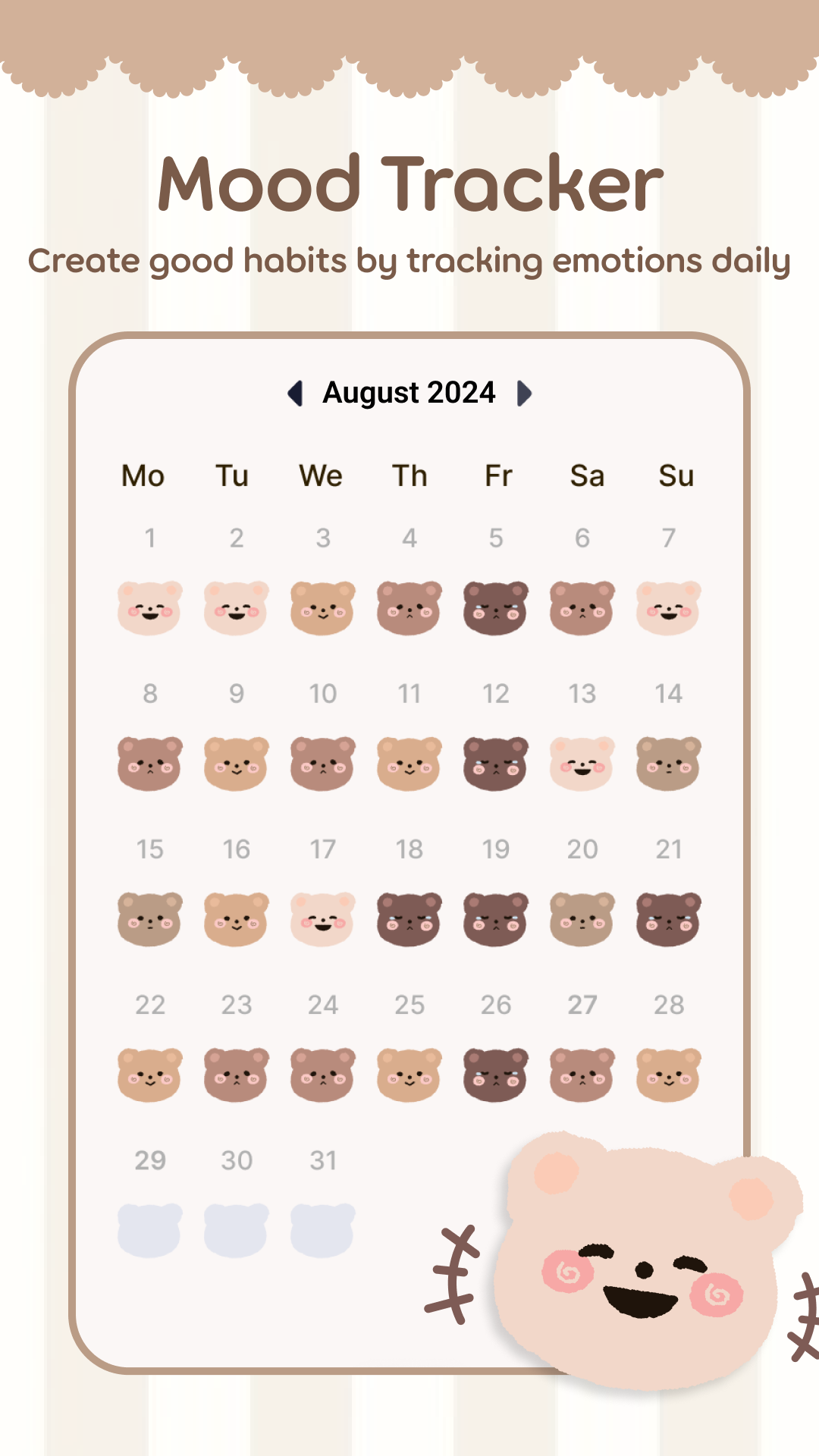 Daily Journal Mood Tracker Screenshot 1