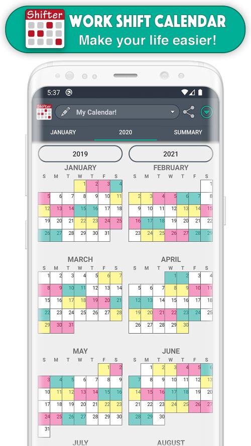 Work Shift Calendar Screenshot 6