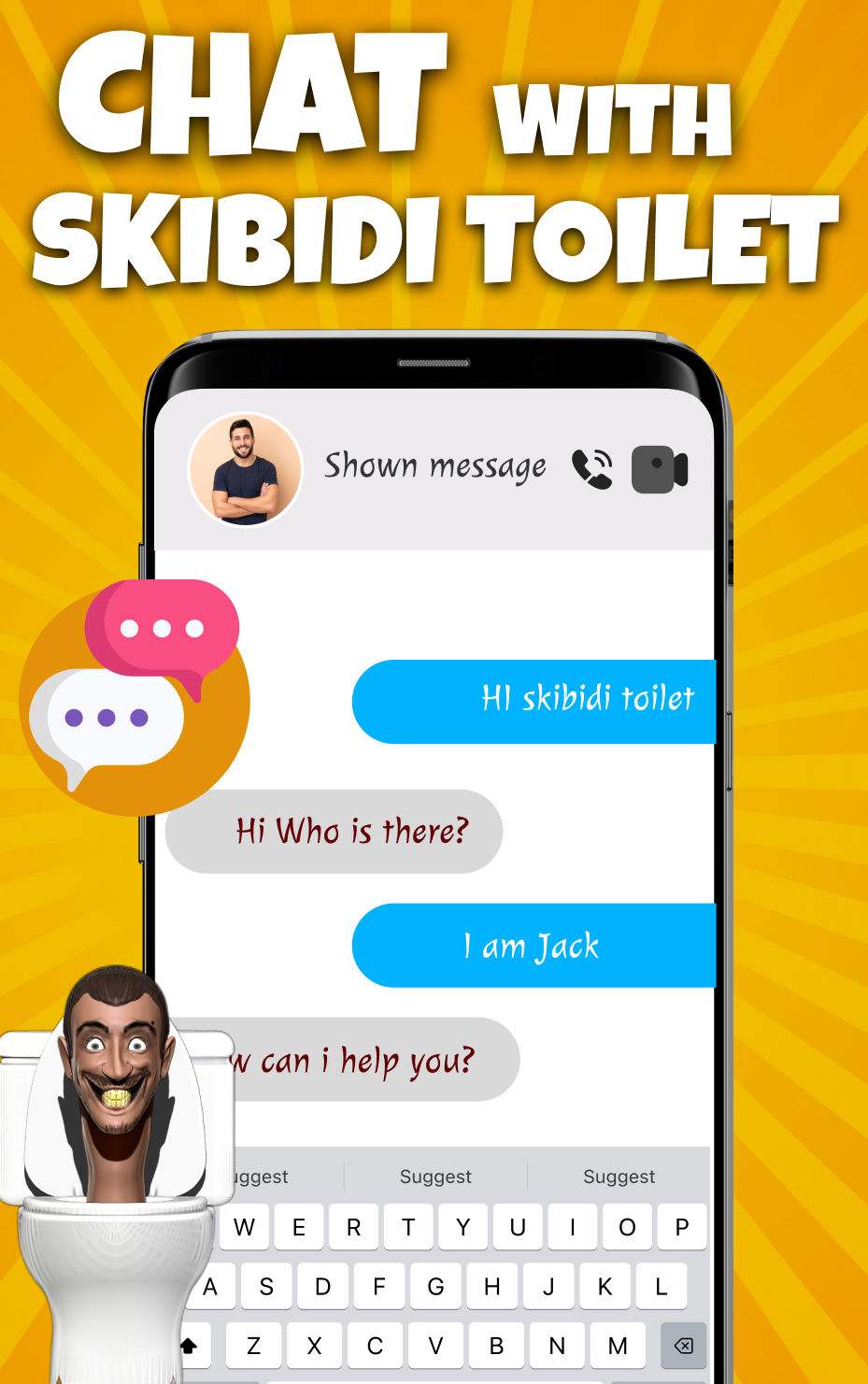 Toilet Call : Prank Video Call Screenshot 4