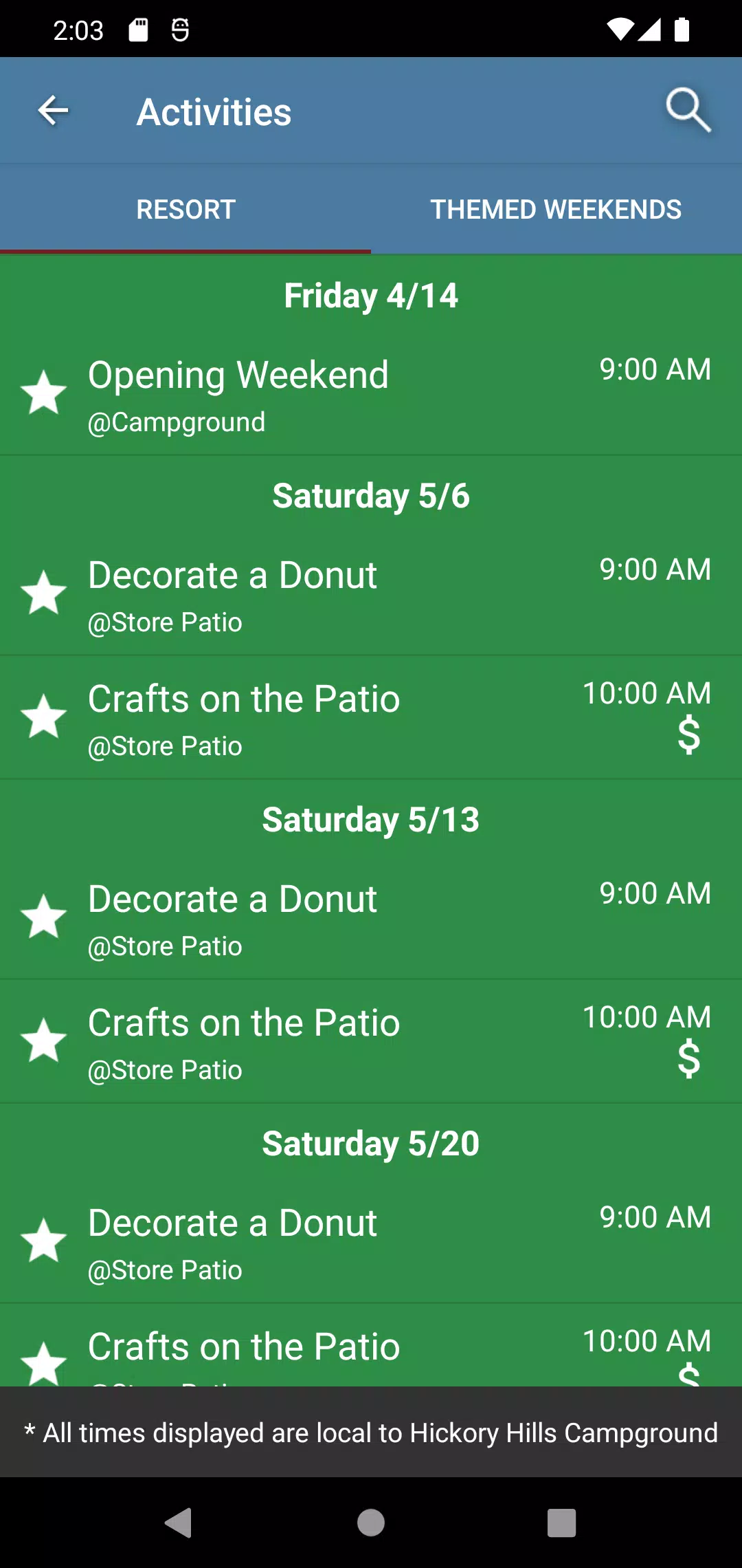 Hickory Hills Campground Screenshot 2