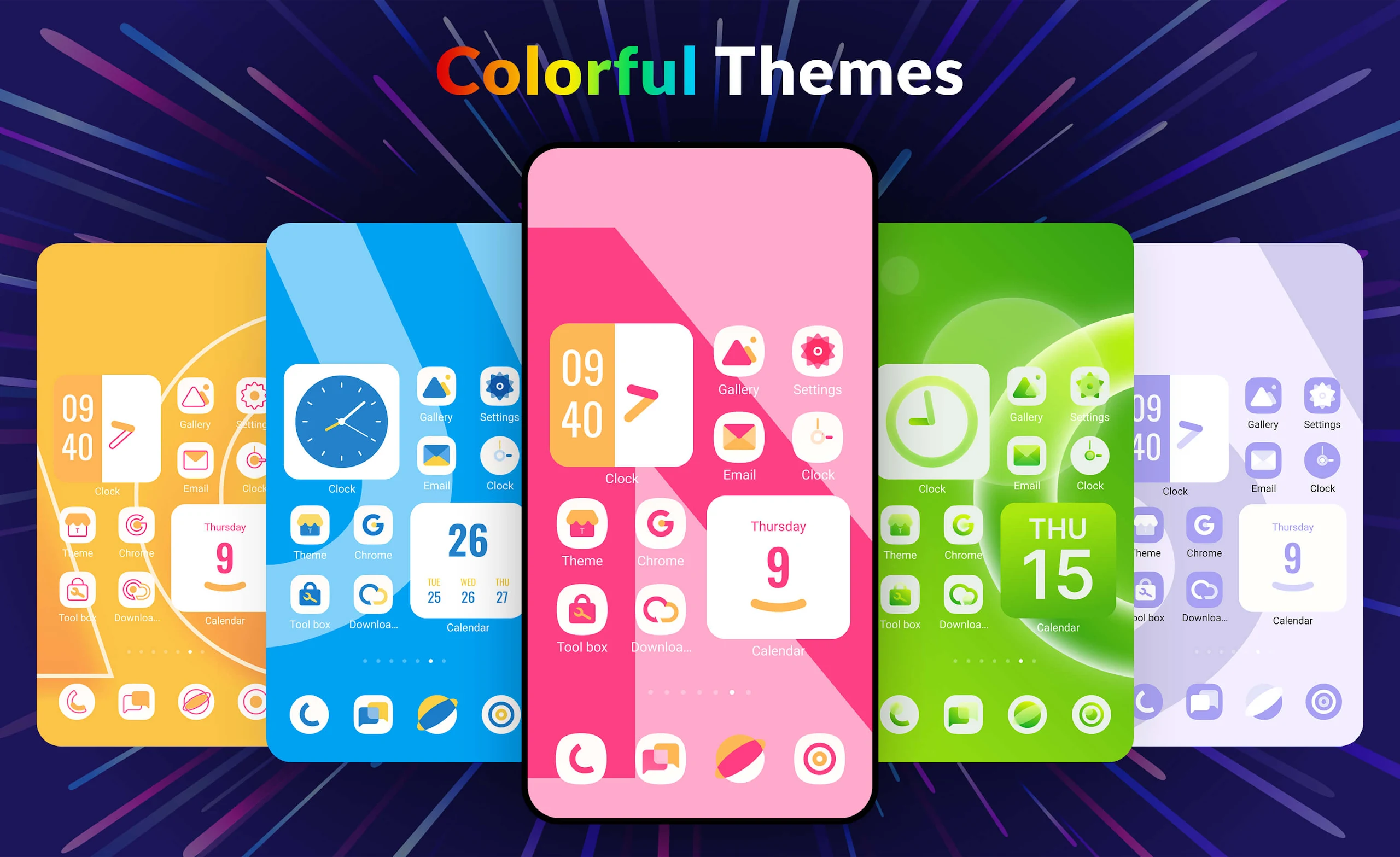 Color Launcher, cool themes Screenshot 2