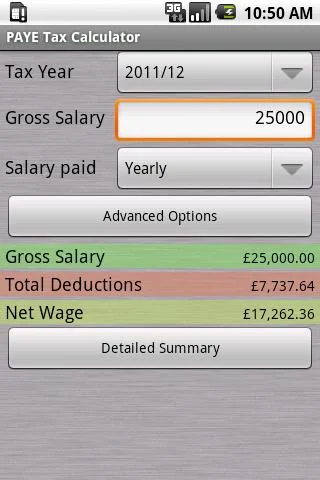 PAYE Tax Calculator Screenshot 1