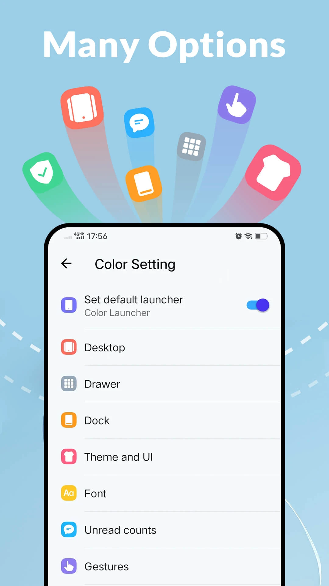 Color Launcher, cool themes Screenshot 8