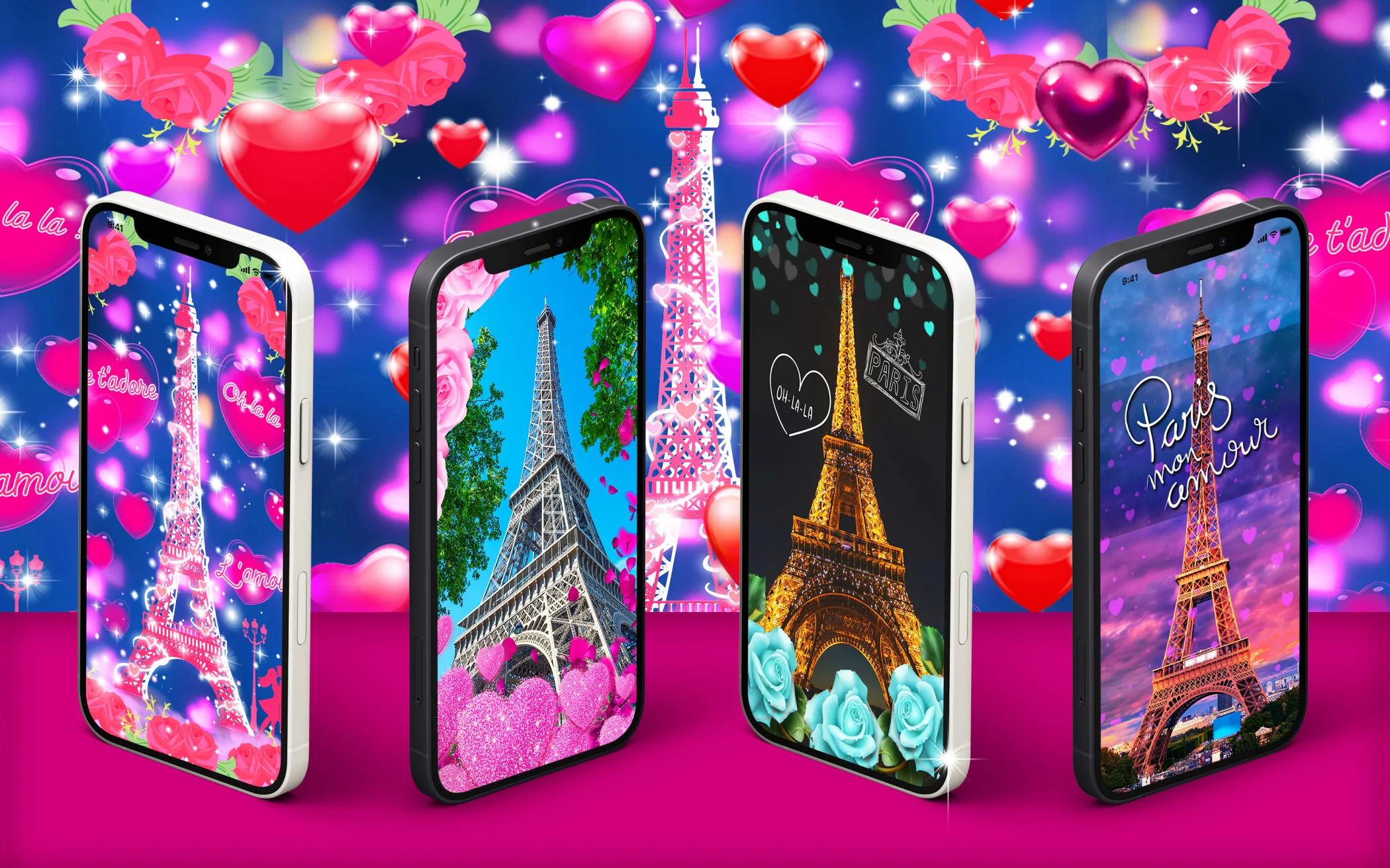 Paris love live wallpaper Screenshot 1