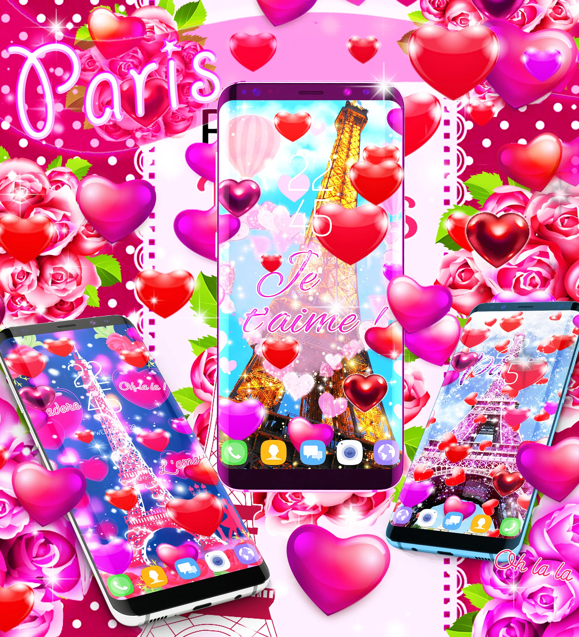 Paris love live wallpaper Screenshot 8
