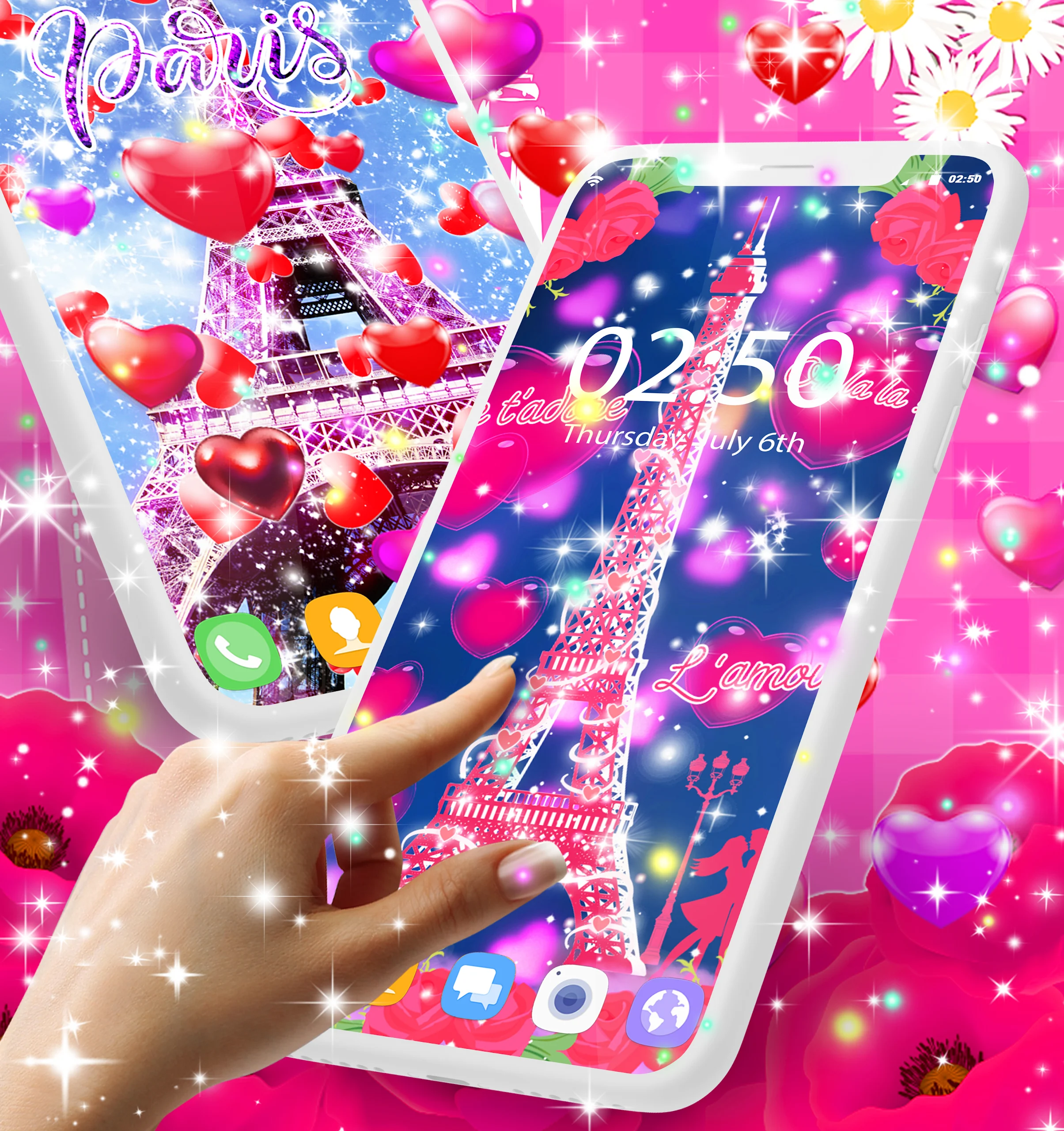 Paris love live wallpaper Screenshot 3